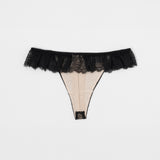 Pleats Lace Thong