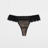 Pleats Lace Thong